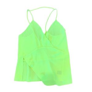 NWT Ark & Co. strappy neon volt tank top w/ snap close in front & back. Sz S.